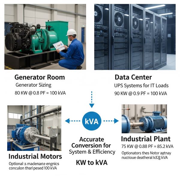 Практические применения KW в KVA преобразования
