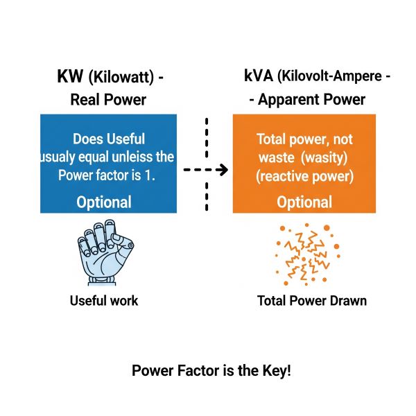 В чем разница между KW и KVA